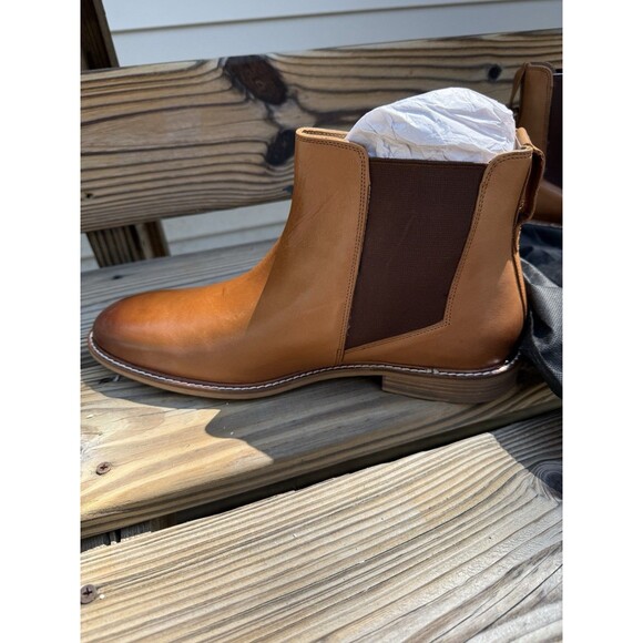 NEW Thomas & Vine Chelsea Boots Brown Leather Men’s 10 Ankle Pull-On Dress Boot - Picture 3 of 12
